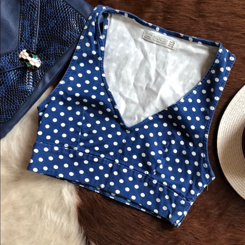 Zara Polka Dot Crop-Top